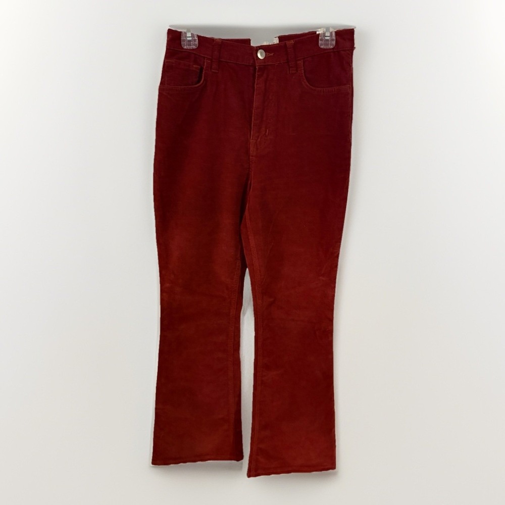 Current Elliott Earthen Corduroy‎ Flare Leg Pants Womens 28 Rust High Rise